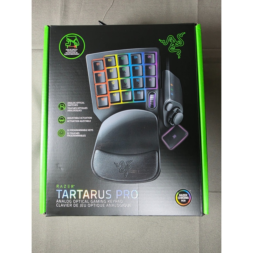 Razer Tartarus Pro RZ07-0311 Analog Gaming Keypad One Handed Keyboard